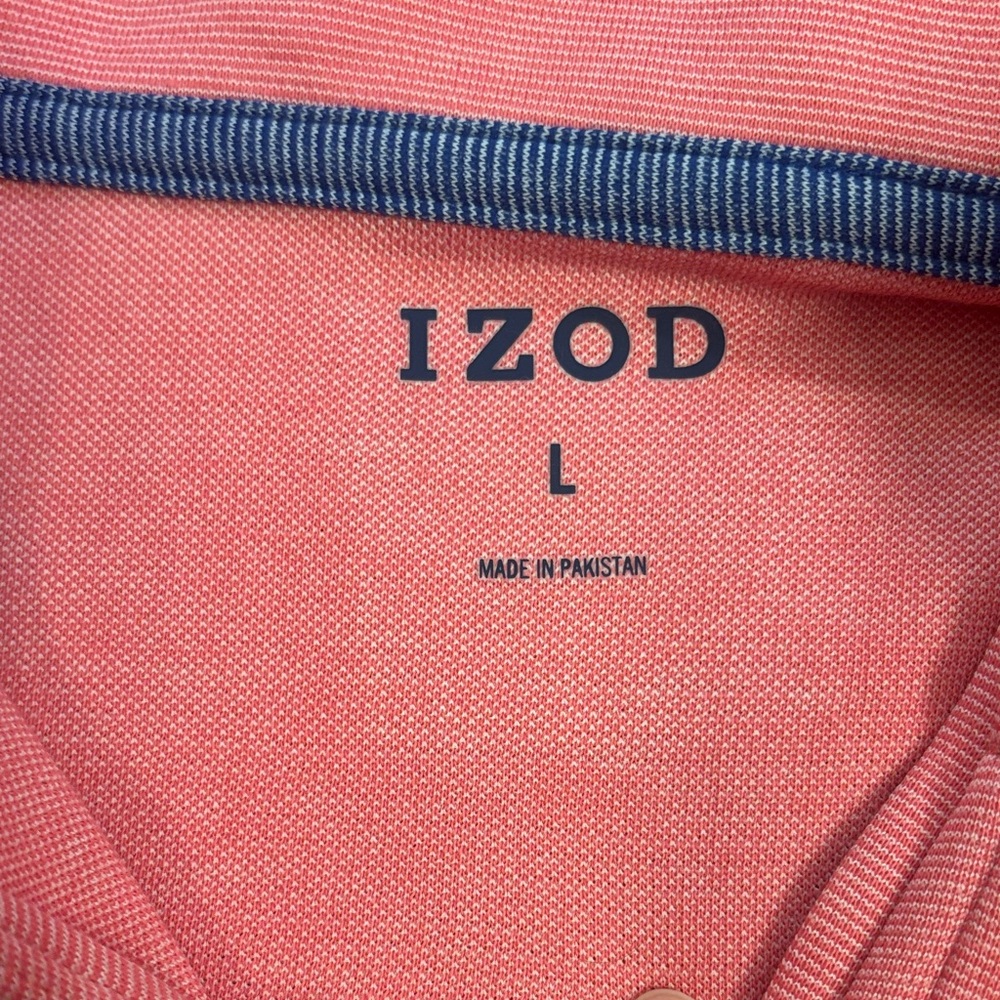 Izod Men’s Coral Quarter-Zip Pullover - Picture 2 of 3